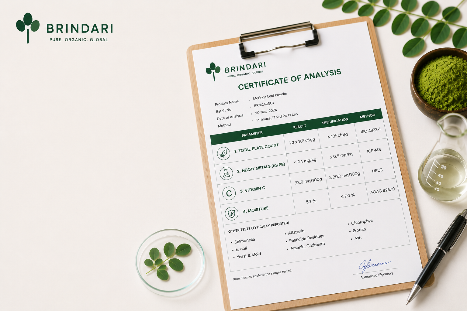 Quality lab work at Brindari
